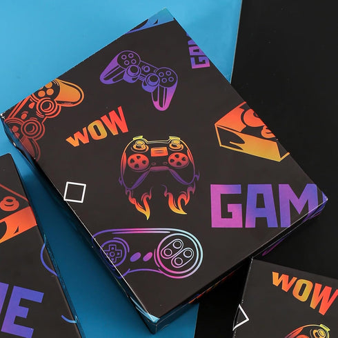U'COVER Gaming Wrapping Paper, Birthday Gift Wrap for Boys Kids Girls Men, 3 Large Sheets Video Game Wrap Paper