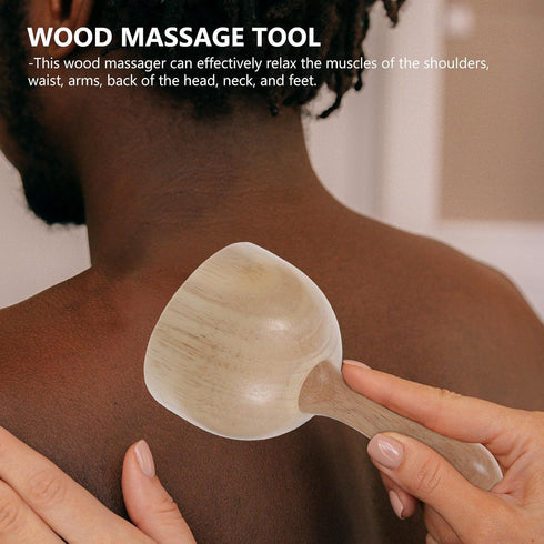 Set 2pcs ARTIBETTER Wooden Torch Octopus Massage Tool for Neck and Shoulder Muscle Relaxation, Manual Back and Scalp