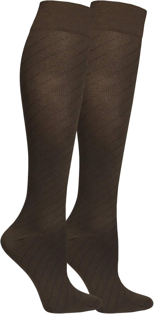NuVein Compression Socks for Men and Women, Medical Grade 15-20 mmHg, Knee High, 1 Pair, Brown, X-Large