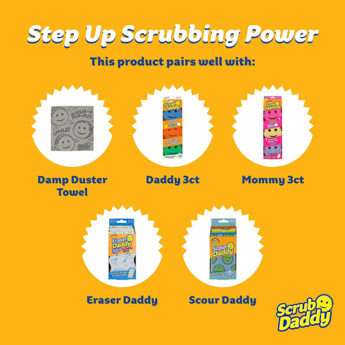 Damp Duster Dusting Sponges (8 Count) - Reusable Dust Remover for Household Cleaning, Scrub Daddy Duster for Vents &