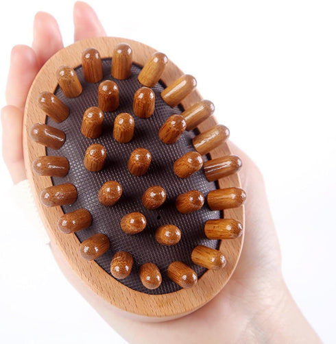 Hzskjyt 6X Wooden Massage Body Brush Multi Functional Body Massager for Waist Neck Back