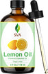 SVA Lemon Essential Oil – 4 Fl Oz – 100% Natural for Diffuser, Hair Care, Skin Care, Aromatherapy, with Dropper