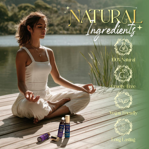Set, ARVIDSSON Essential Oils Roll On Natural Self Care Essential Oil Blends Gift for Women - Sweet Dream, Unwind