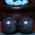 BRABUD 1.4'' Chinese Exercise Baoding Balls - Dark Grey Marble Health Stress Relief with No Chimes BS021