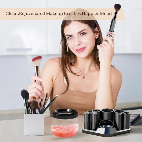 Electric Makeup Brush Cleaner and Dryer Machine - Super Fast Cleaning and Drying for Makeup Brushes