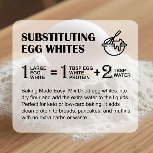 Zorvita 8 Oz(227g) Freeze-dried Egg White Powder Unflavored Dried Egg White Powder, No Additives or Fillers