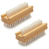 Konex Non-Slip Wooden Two-Sided Hand and Nail Brush, Heavy Duty Fingernail Cleaning Brush (2 Pack)