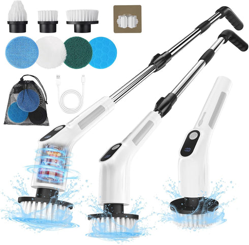 Electric Spin Scrubber for Cleaning - Upgraded Cordless Cleaning Brush Scrubber -