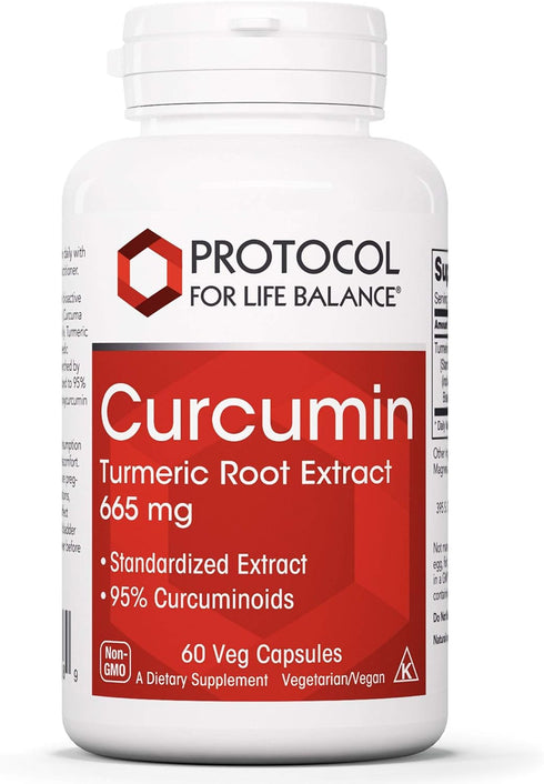 Protocol Curcumin 665mg - Turmeric Root Extract - 60 Veg Capsules