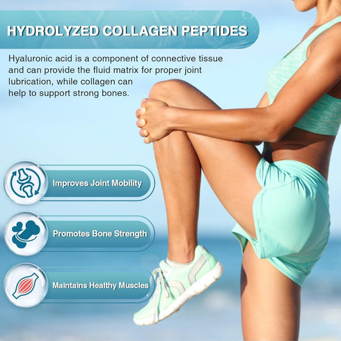 Marine Collagen Peptides Powder - Type I & III Hydrolyzed Collagen with Probiotics, Vitamin C & Hyaluronic Acid for