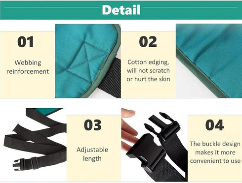 Fnacuody Wheelchair Safety Seat Belt Bed Safety Harness Adjustable Guardrail Belt Wheelchair Seat Patients Restraint