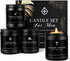 MKCLDE Candles for Men Gift Set, 4 Pack Masculine Scented Soy Candles for