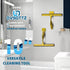 Stainless Steel Shower Squeegee for Glass Door, 10 Inch Clear with 3 Adhesive Hooks for Bathroom