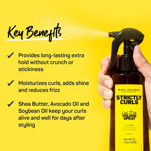 Marc Anthony Curl It Up Volume Boost Spray - Extra Hold for Strictly Curls, Paraben-Free