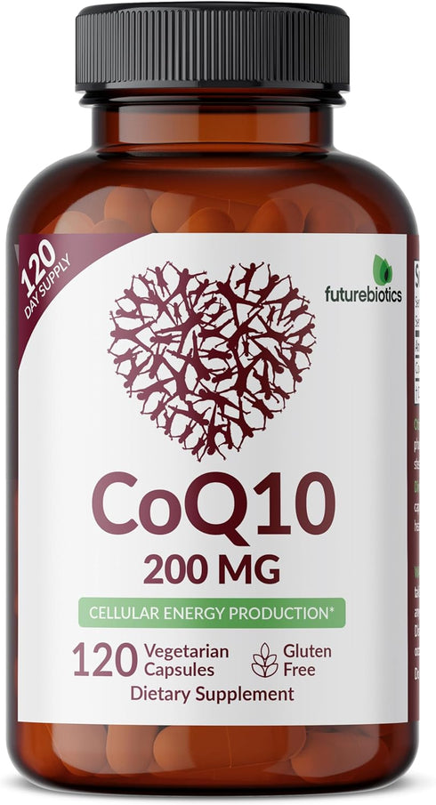 Futurebiotics CoQ10 200 MG, 120 Vegetarian Capsules, Cellular Energy Production