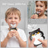 PVOGRT 360-Degree IPX7 Auto Sonic Baby Toothbrush Cartoon Dinosaur Kids U Shaped Electric Toothbrush Cleaning