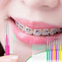 250 Pcs Interdental Brush for Braces, Disposable Braces Flossers Dental Picks for Oral Hygiene Flosser Toothpick
