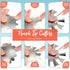 Honoson 6 Pieces French Tip Cutter Tool Nail Trimmer Set with 1 Acrylic Brush, 1 French Tip Knife, 5 Spare Blades