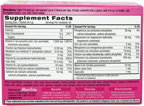 Emergen C Pink Lemonade, 30 PKT