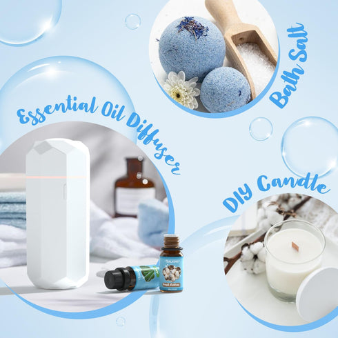 SALKING Clean Fragrance Oils, Premium Essential Oil for Diffuser, Scented Oil Gift Set for Soap Candle Making