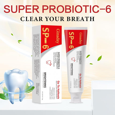Yaper SP-6 6 (1 Probiotic Toothpaste,Deep Cleaning Remineralizing Gum Health Care Fresh Breath SP Probiotic Ultra