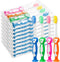 Toddler Toothbrush Kids Pack of 60, Individually Wrapped Manual Suction Cup Animal Toothbrushes for Home and Travel