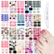 WOKOTO 20 Sheets Gradient Toe Nail Polish Strips, 1 Nail File Kit, Colorful Glitter Stickers for Women Nail Salon