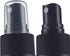 JUVITUS 2 oz Green Glass Boston Round Bottle with Black Fine Mist Spray, 12 Pack + Funnel