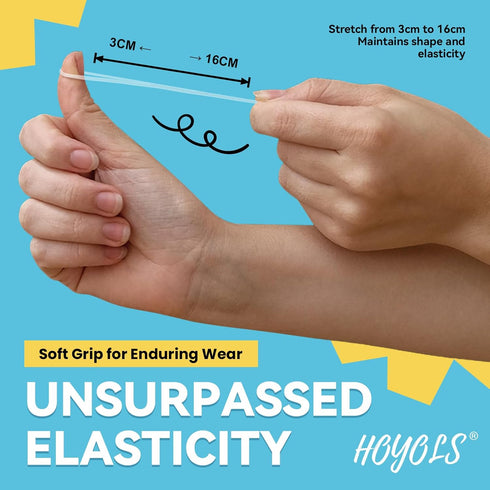HOYOLS Clear Elastic Hair Bands, 2500 Small Rubber Bands for Girls Kids Women, Non-Slip Tiny Soft Hair Ties