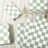 Whaline 100 Sheets Checkered Tissue Paper, Sage Green Gift Wrapping Paper for DIY Crafts Party Decorations