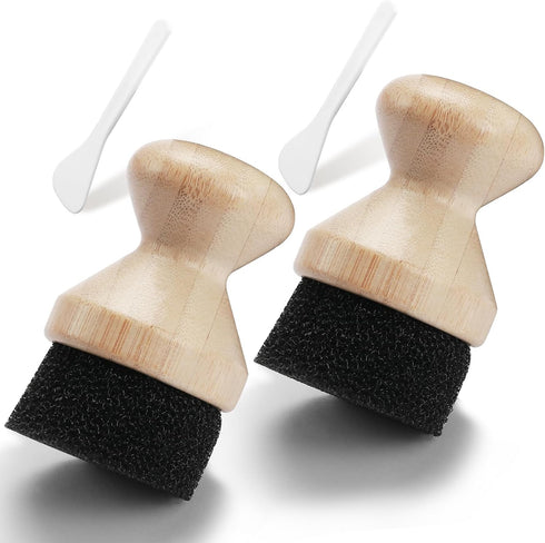Herda 2pcs Food Grade Mineral Oil & Wax Applicator for Wood Cutting Board, Butcher Blocks, Protection Maintenance Kit