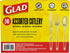 Set 240 Count Glad Clear Disposable Cutlery with Heavy Duty Plastic Forks, Knives, and Spoons, Reusable Dishwasher Safe
