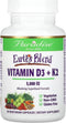 Paradise Herbs Earth's Blend Vitamin D3 + K2, Superfoods Base of Probiotics, Organic Alkalizing Greens, Veggies &