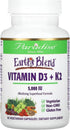 Paradise Herbs Earth's Blend Vitamin D3 + K2, Superfoods Base of Probiotics, Organic Alkalizing Greens, Veggies &