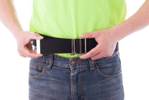 COW&COW Transfer and Gait Belt with Metal Buckle for Caregiver Nurse, 2 inch Black, 72"