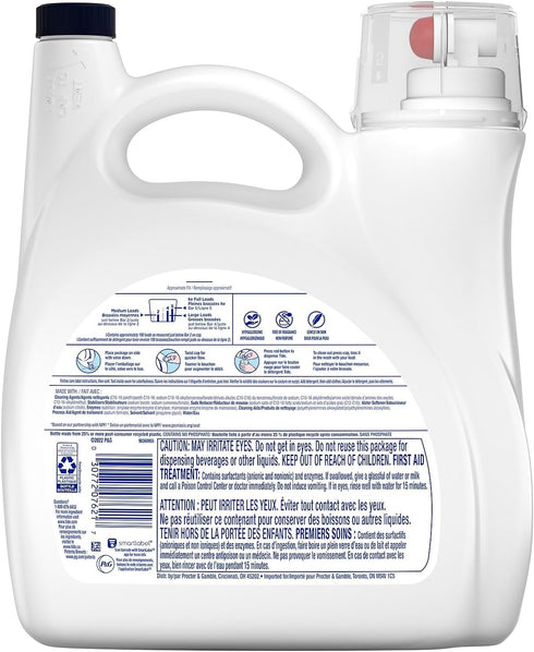 Tide Free & Gentle Liquid Laundry Detergent, 154 fl oz, 107 Loads, HE Compatible
