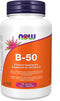 NOW Vitamin B-50 mg, 100 Veg Capsules