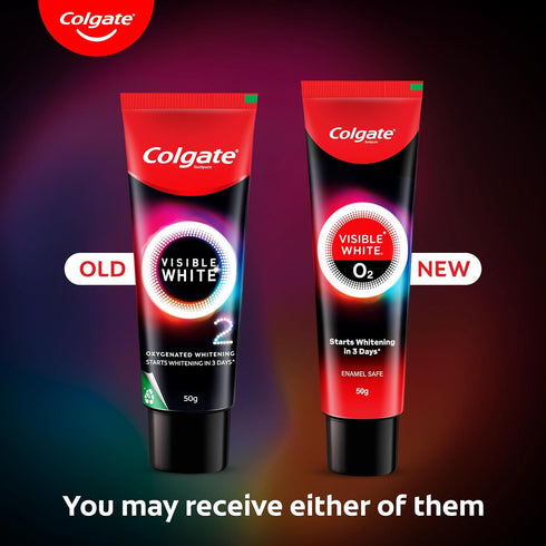 O2, (50g/1.7oz) Colgate Visible White Teeth Whitening Toothpaste
