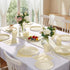 Set 350PCS (50 7"&9" 9oz Goodluck Ivory Scalloped Disposable Tableware - Guests), Plates, Cups, Napkins, Cutlery, Food