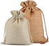 Lucky Monet 25/50/100PCS Burlap Gift Bags - Hessian Jute Bags with Drawstring for Party Favors, Cream