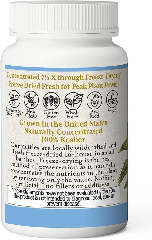 Raw Freeze-Dried Non-GMO Nettle Leaf, Eclectic Institute, Healthy Sinus Support, 90 CT