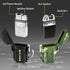2 Pack Waterproof Lighter, Outdoor Windproof Dual Arc Butane Electric USB Rechargeable Flameless Plasma Lighter