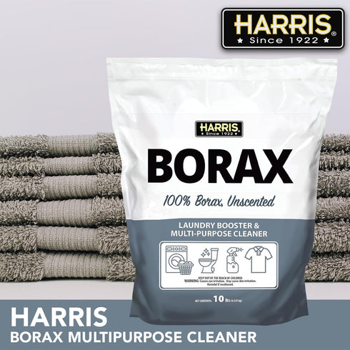 HARRIS 10lb Borax Powder Hard Water Laundry Booster and Multi-Purpose Cleaner, (Unscented)