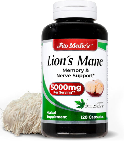 Lab Lions Mane | 120 Capsules - Ultra High Absorption Mushroom Supplement