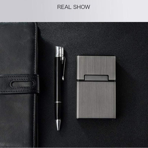 nescope Closure,20 (2 Pack,85mm, Cigarette Case Brushed Metal Cigarette Case with Magnetic Switch Flip Capacity Rose