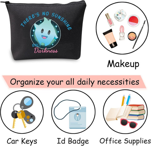 JXGZSO Luna Star Gift Cosmetic Bag, There's No Sunshine Only Darkness Makeup Bag for Animation Movie Lovers