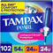 Tampax Pearl Tampons for Women Multipack, with LeakGuard Braid, Super/Super Plus/Ultra Absorbency,