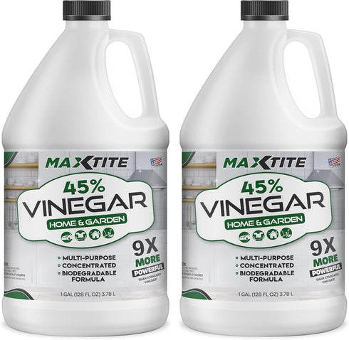 MAXTITE Ultra-Strength 45% Vinegar for Home & Garden Cleaning (2 Pack of 1