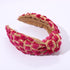 Raffia Knotted Headbands for Women, Boho Straw Wide Top Knot Hair Accessories