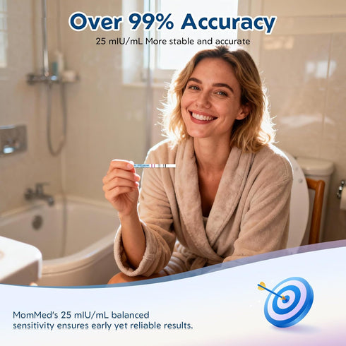 MomMed 15 Pack Tests,99% Early Detection Pregnancy Test, HCG Pregnancy Test Strips, Individually-Sealed Pregnancy